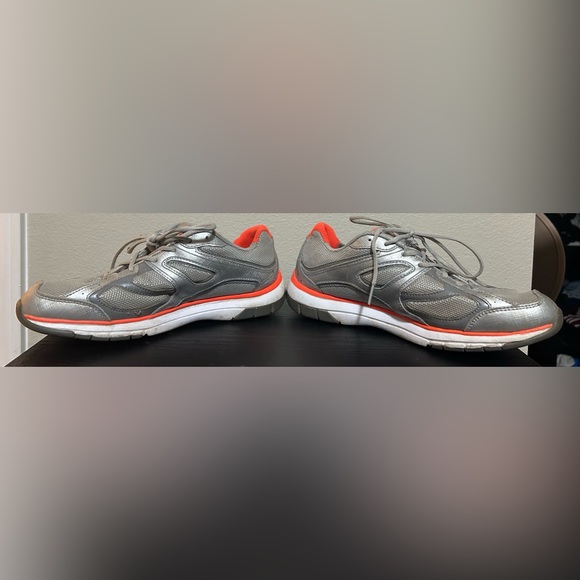 Used Ryka Silver and Orange sneakers-size 9W - Picture 7 of 13